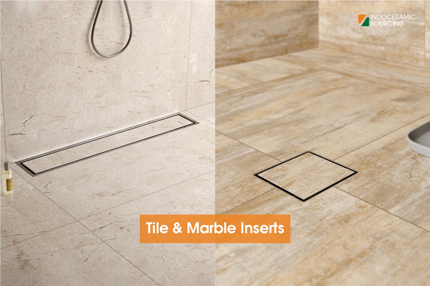Tile & Marble Insert Shower Drains---Indoceramic-Sourcing-Services